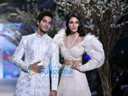 Ishaan Khatter and Malavika Mohanan walk the ramp for Falguni Shane Peacock