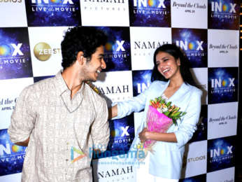 Ishaan Khatter, Malavika Mohanan and Majid Majidi promote their film Beyond The Clouds at INOX Atria Mall