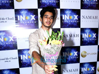 Ishaan Khatter, Malavika Mohanan and Majid Majidi promote their film Beyond The Clouds at INOX Atria Mall