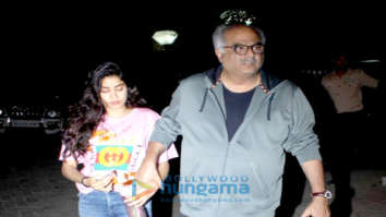 Janhvi Kapoor and Boney Kapoor spotted at Arjun Kapoor’s house