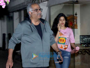 Janhvi Kapoor and Boney Kapoor spotted at Arjun Kapoor's House