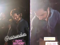 Kalank: Alia Bhatt films Varun Dhawan cutting his birthday cake on the sets of the film