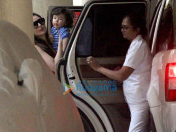 Kareena Kapoor Khan and Karisma Kapoor snapped with Taimur Ali Khan in Bandra