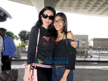 Karisma Kapoor and Manish Malhotra snapped at the airport