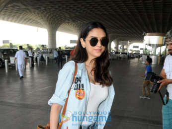 Kartik Aaryan and Saiyami Kher snapped at the airport