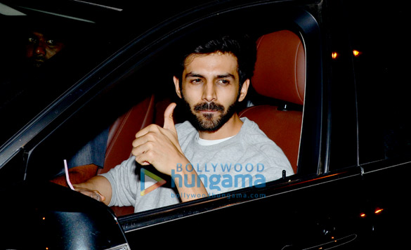 Kartik Aaryan snapped outside the gym
