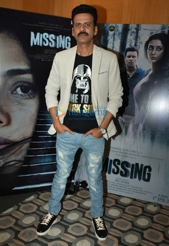 manoj bajpayee and tabu snapped promoting their film missing 7