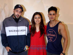 Priyank Sharma, Astha Gill and Badshah snapped promoting their song