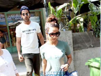 Rajkummar Rao and Patralekha spotted at The Kitchen Garden in Bandra