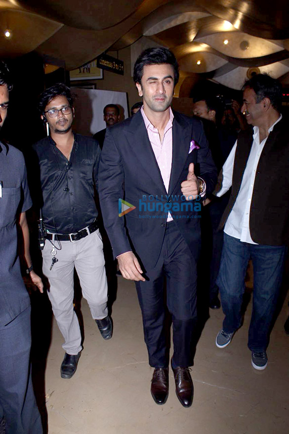 ranbir kapoor snapped arriving for the teaser launch of sanju 3