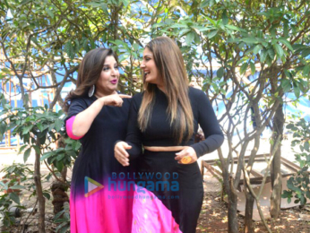 Raveena Tandon and Farah Khan snapped on sets of Entertainment Ki Raat