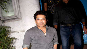 Sachin Tendulkar snapped at his birthday party at Olive