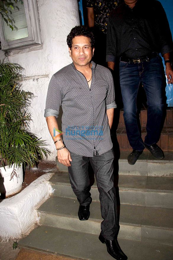 Sachin Tendulkar snapped at his birthday party at Olive