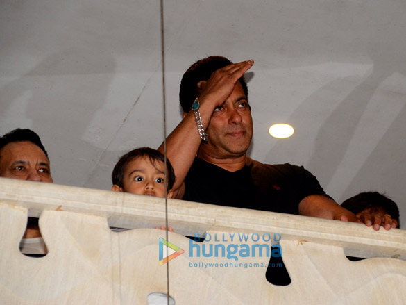 salman khan snapped in the balcony at galaxy apartments 8