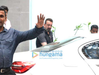 Sanjay Dutt and kids spotted at Hinduja Hospital in Bandra