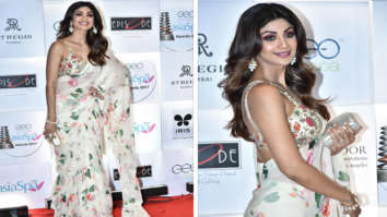 Shilpa Shetty, the official saree slayer is back, this time with florals and ruffles all bundled into one!