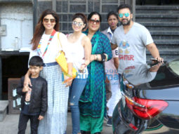Shilpa Shetty snapped with her family at Tippling in Juhu