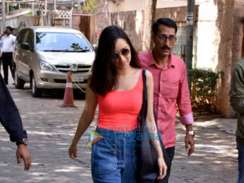 Shraddha Kapoor snapped near her home post a dubbing session