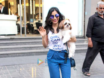 Sophie Choudry spotted at Dessange salon in Bandra