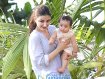 Taimur Ali Khan, Soha Ali Khan snapped with family in Bandra