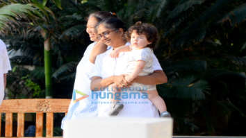 Taimur Ali Khan snapped at Amrita Arora’s residence