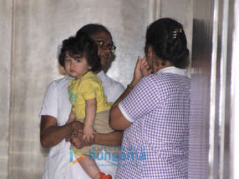 Taimur Ali Khan snapped at Soha Ali Khan's residence