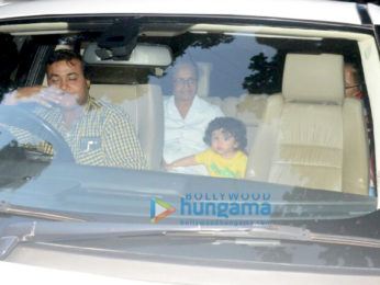 Taimur Ali Khan snapped grandma Babita Kapoor's home at Khar