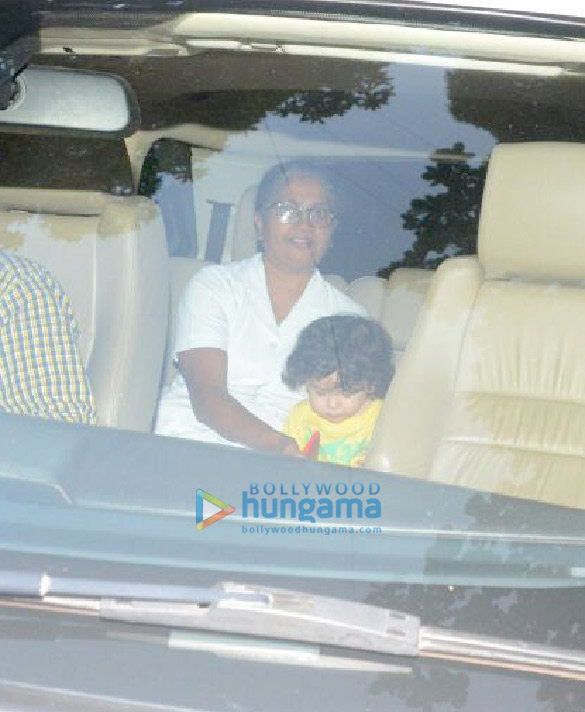 taimur ali khan snapped grandma babita kapoors home at khar 6