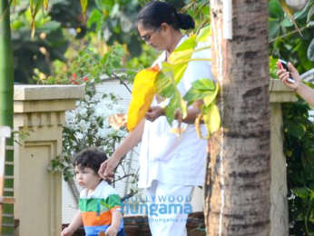Taimur Ali Khan spotted with his nanny at Amrita Arora's house