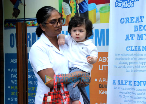 taimur ali khan spotted with his nanny outside the kids gym in bandra 3