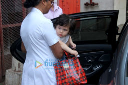 Taimur Ali Khan spotted with his nanny outside the kids gym in Bandra