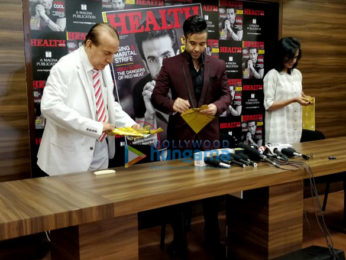 Tusshar Kapoor snapped unveiling the latest issue of a Health & Nutrition magazine