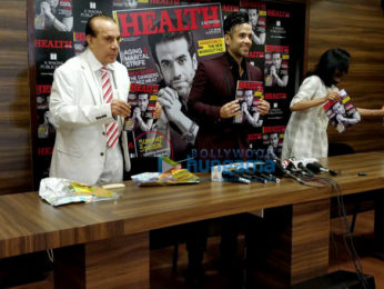 Tusshar Kapoor snapped unveiling the latest issue of a Health & Nutrition magazine