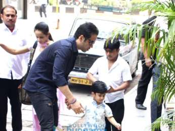 Tusshar Kapoor snapped with his son Laksshya in Bandra
