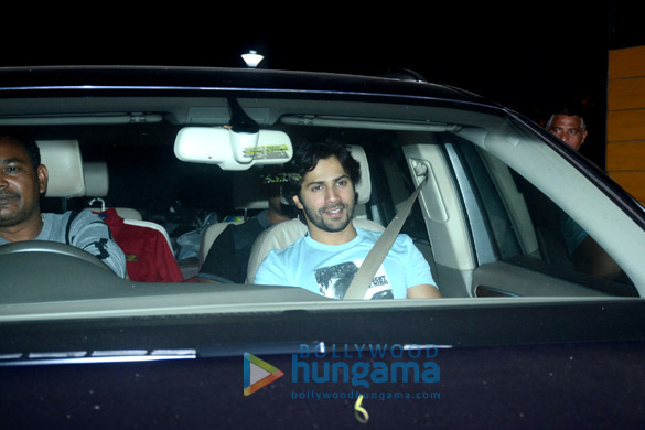 varun dhawan banita sandhu and others grace the special screening of october 24