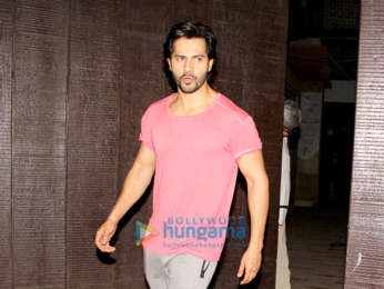 Varun Dhawan snapped at the gym