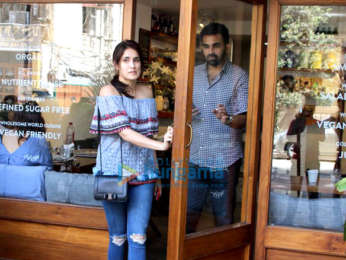 Zahir Khan and Sagarika Ghatge spotted at a suburban restaurant