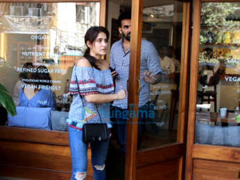 Zahir Khan and Sagarika Ghatge spotted at a suburban restaurant