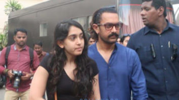 Aamir Khan snapped with his daughter Ira Khan in Mumbai