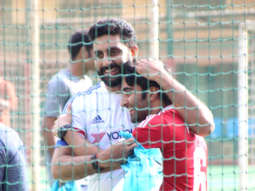 Abhishek Bachchan and others snapped during a football match