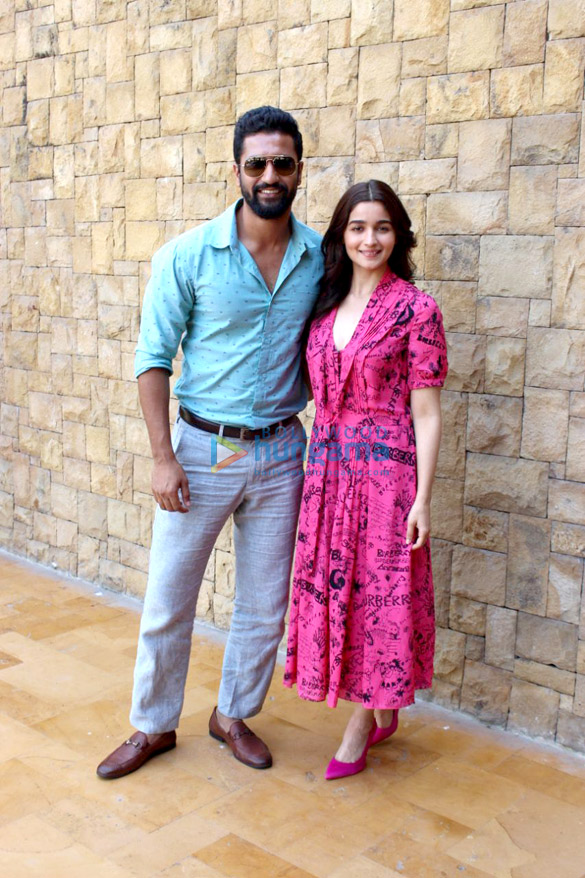 alia bhatt and vicky kaushal snapped at a media meet promoting their film raazi 2
