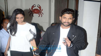 Allu Arjun snapped with his wife spotted at Bastian in Bandra