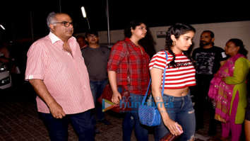 Boney Kapoor, Janhvi Kapoor, Huma Qureshi and Kartik Aaryan snapped at PVR Juhu