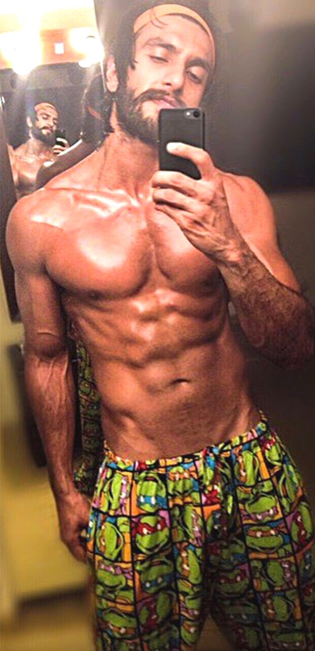 COWABUNGA! Ranveer Singh flaunts his chiselled body as he beefs up for Simmba