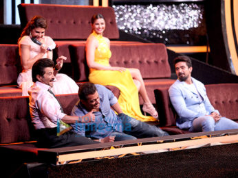Cast of Race 3 snapped promoting the film on sets of the show Dance Deewane