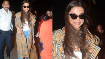 A chequered affair, a dazzling smile in tow – Deepika Padukone exits the city looking her usual gorgeous self!