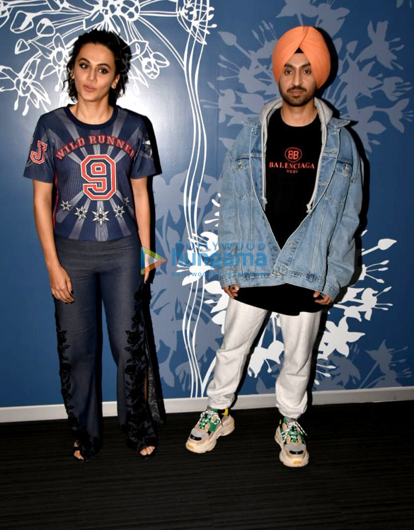 diljit dosanjh and taapsee pannu sanpped at the sony pictures preview theatre 6