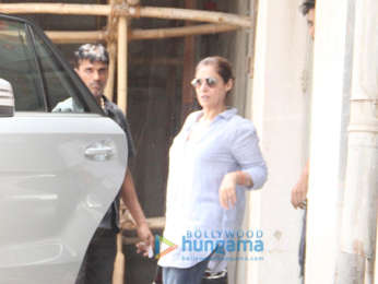 Dimple Kapadia snapped outside a clinic in Bandra