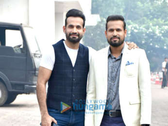 Irfan Pathan, Yusuf Pathan, Esha Gupta, Ahmed Khan, Lara Dutta snapped on sets of High Fever.. Dance Ka Naya Tevar
