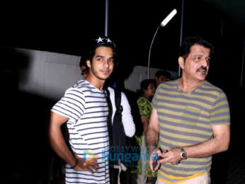 Ishaan Khatter spotted with Rajesh Khattar